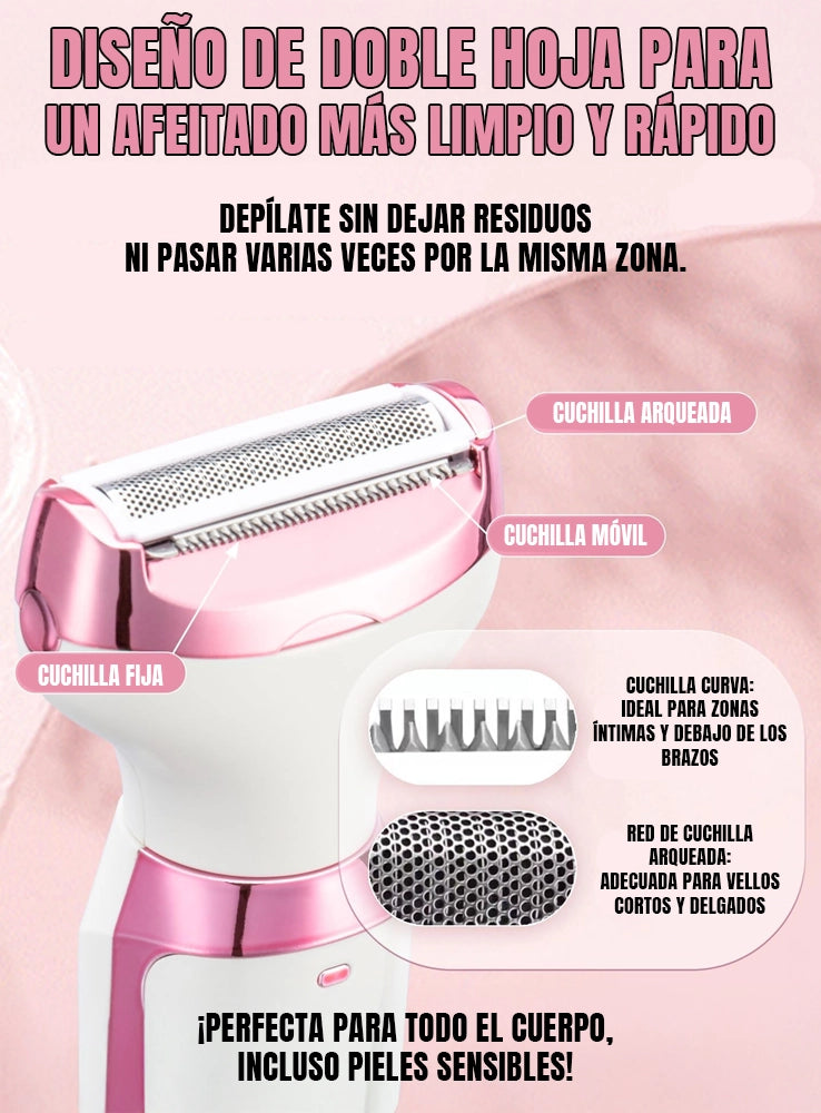 DermaPlex - Afeitadora Dama 5 en 1 con Pantalla