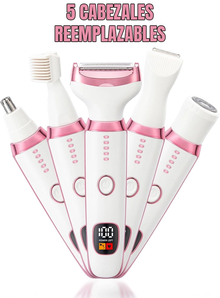 DermaPlex - Afeitadora Dama 5 en 1 con Pantalla