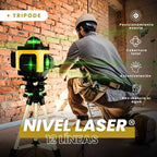 NIVEL LÁSER 12 LÍNEAS: 4D AUTONIVELANTE - 50% DESCUENTO